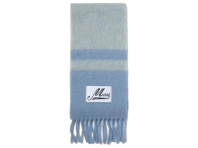 Marni Sciarpa in mohair a righe Blu 