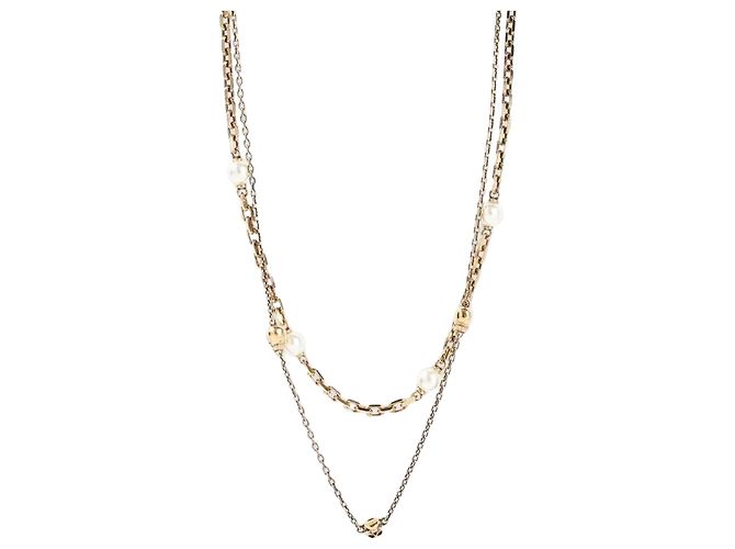 Alexander Mcqueen Collar de Cadena con Calavera de Perlas Multicolor