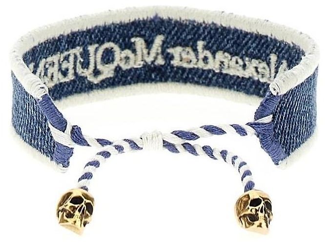 Alexander Mcqueen Pulsera de tela con logo de calavera Multicolor