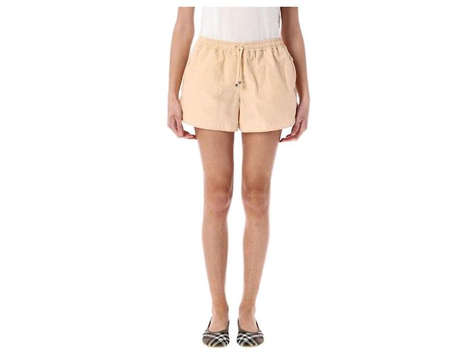 Burberry Shorts de nylon e algodão Laranja