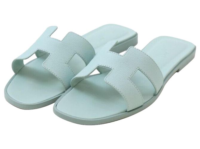 Hermès Oran Slipper Vertembru White