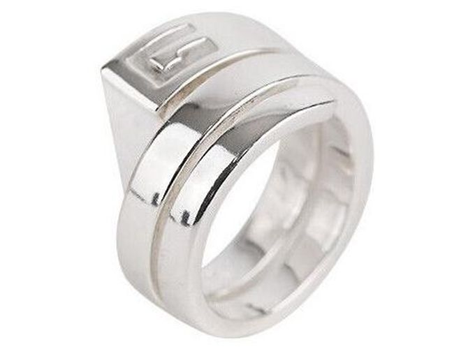 Gucci Spiral Silberring Größe 