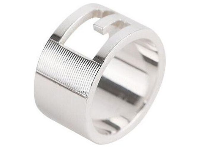Gucci Silberring mit Logo Größe 