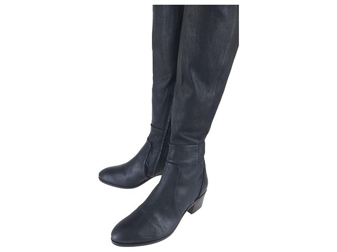 Chanel CC Logo High Boots Black