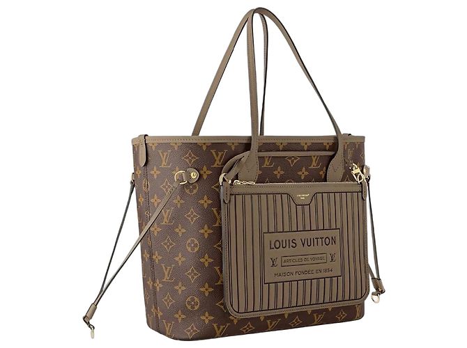 Louis Vuitton LV Neverfull Inside Out MM Gris