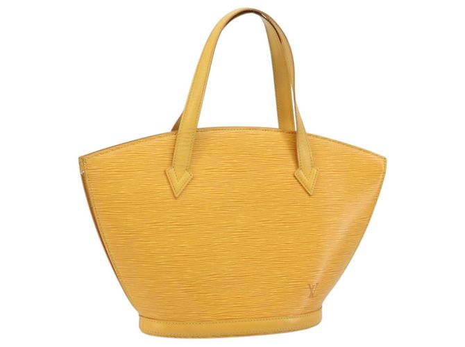 LOUIS VUITTON Bolsa de Compras Epi Saint Jacques Amarilla M52269 LV Auth ep13813 Amarillo