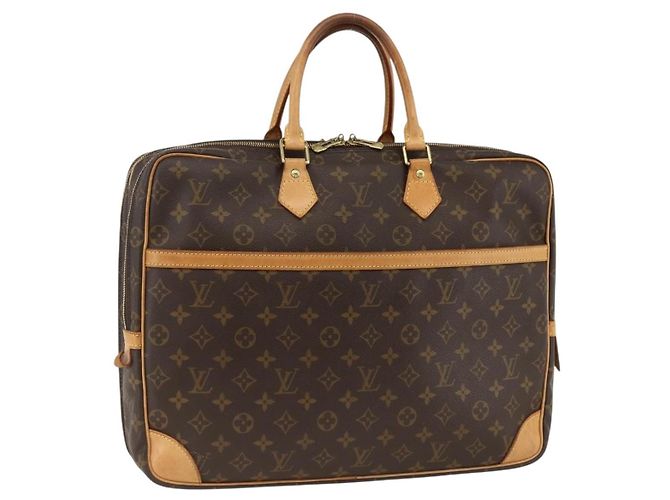 LOUIS VUITTON Porta Documentos de Viagem 2 Compartimentos Pasta M53362 Auth BSZ043 Monograma