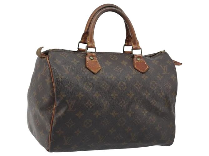 LOUIS VUITTON Bolsa de Mão Monogram Speedy 30 M41526 LV Auth BA11257