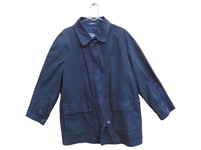 Burberry Navy Blue Cotton Jacket Size 50