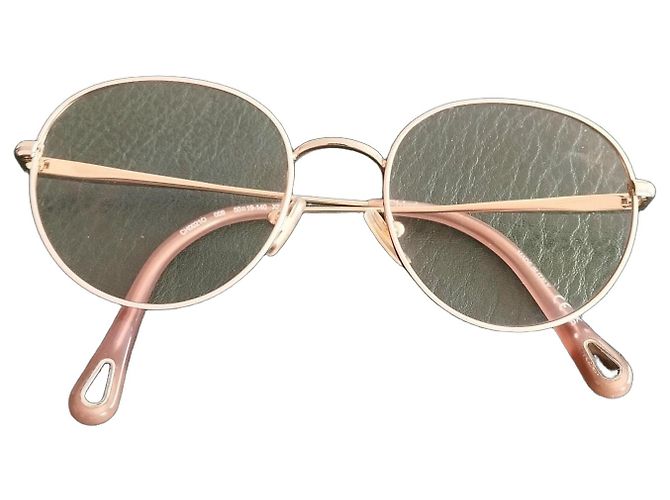 Óculos de sol Chloé Dourados em Aço