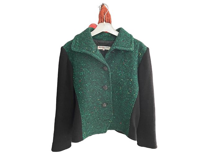 Yves Saint Laurent Wool Jacket Dark Green