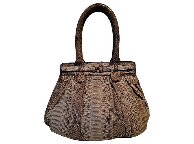 Sac Hobo Puffy Zagliani en Python Gris