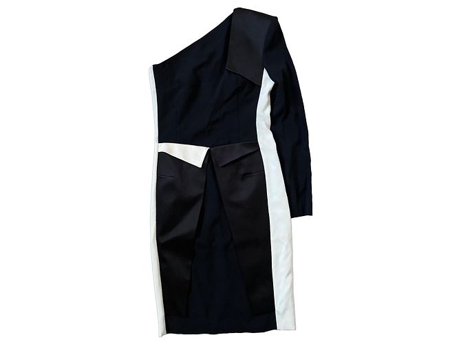 Roland Mouret Kleid in Schwarz Satin