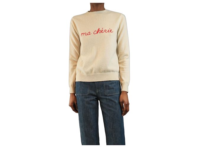 Autre Marque Creme Ma Cherie Kaschmirpullover - Größe UK 8 Roh