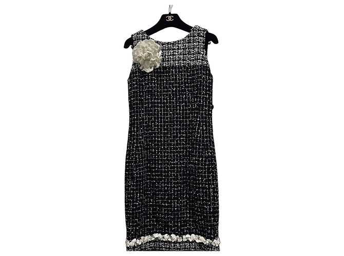 Increíble vestido de algodón de Chanel Multicolor