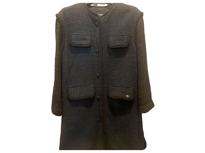 Abrigo Cargo de Algodón Tweed Chanel Multicolor 