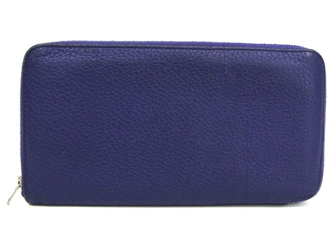 Hermès Hermes Azap Long Classic Bi-Fold Wallet Navy blue