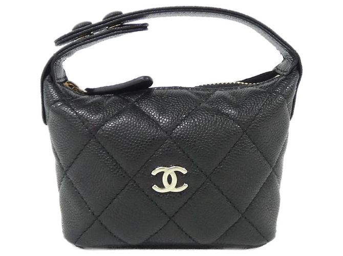 Charm per borsa in pelle Chanel AP5037 Nero