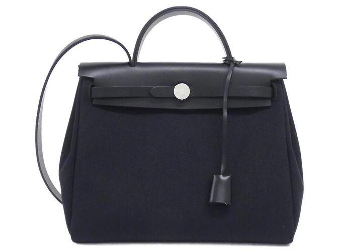 Hermès Herbag Zip PM Handtasche Schwarz