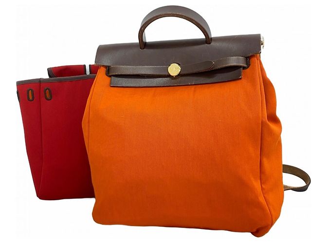 Herbag Hermès Hermes Orange Backpack