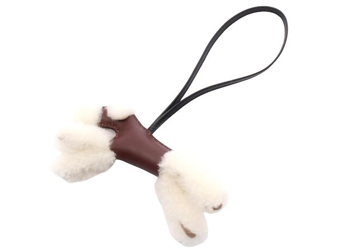 Pendente Buddy Charm in pelle di pecora Hermès Marrone