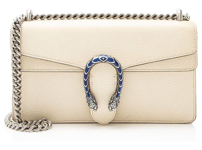 Sac à bandoulière Gucci Dionysus en cuir moyen E/W Blanc