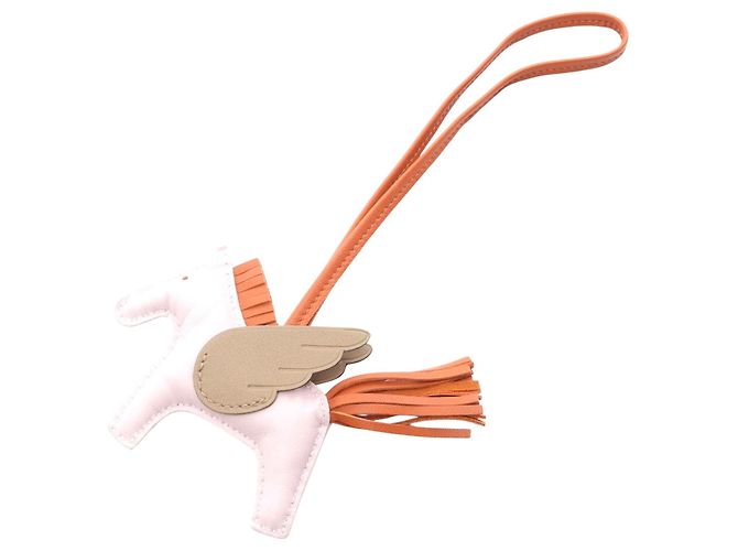 Hermès Charm de couro Hermes Rodeo Pegasus PM Rosa
