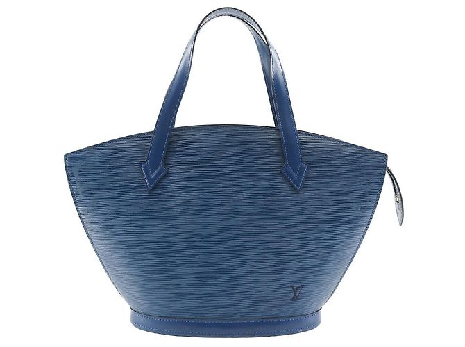 Bolsa de mão Louis Vuitton Saint Jacques em couro Epi Azul