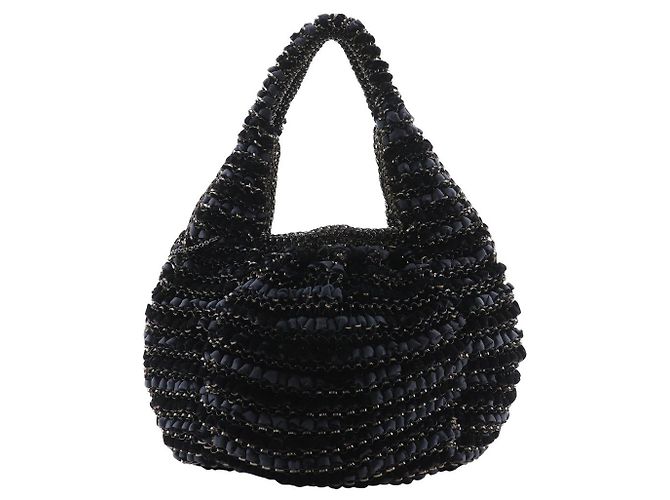 Autre Marque Anteprima Wire Bag Velour×Wire Code 2way Tote Bag Black