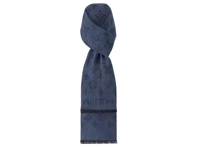 Louis Vuitton LV Shadow Monogram Stole Blue