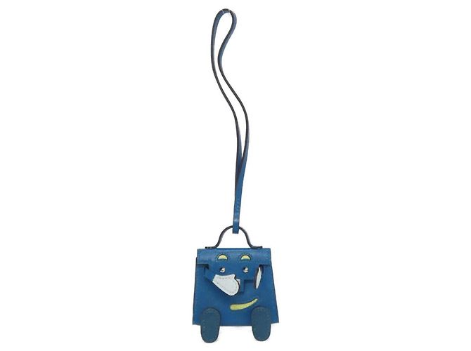 Handtaschenanhänger in Form einer Kelly-Puppe von Hermès Blau Hellgrün