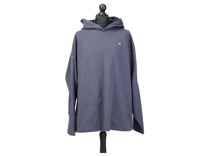 Autre Marque Felpa oversize ACNE STUDIOS Indigo sbiadito Cotone XL Blu navy