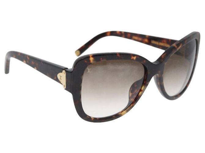 Occhiali da sole LOUIS VUITTON in plastica marrone Z1597E LV Auth BA11404