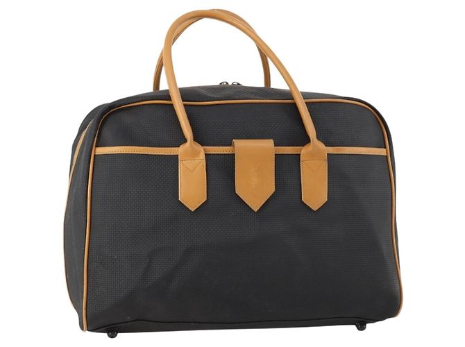 Borsa Boston in PVC nera Auth SAINT LAURENT bs33701 Nero