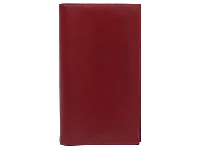 Hermès Hermes Agenda A6 Day Planner Housse Leather Red