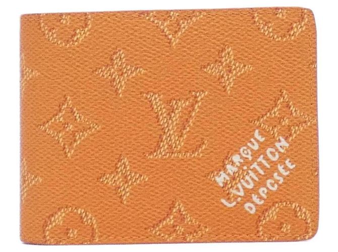 Slender Louis Vuitton Monogram Heritage Long Bill Wallet Caramel