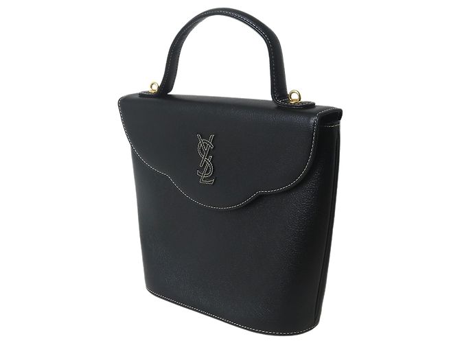 Yves Saint Laurent Black Leather Handbag 