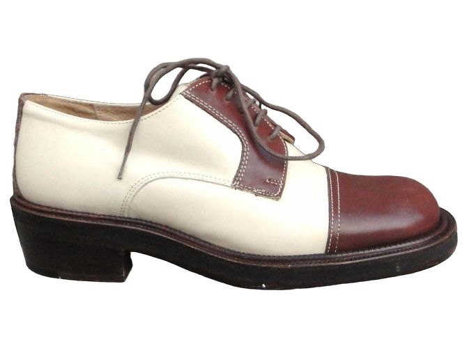 Derbies Sartore en cuir marron crème Taille 37