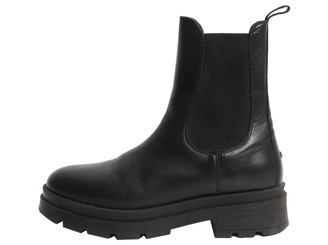Anine Bing Schwarze Lederstiefeletten - Größe EU 40