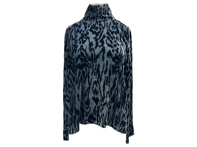 Forte Forte Blaue Samtbluse