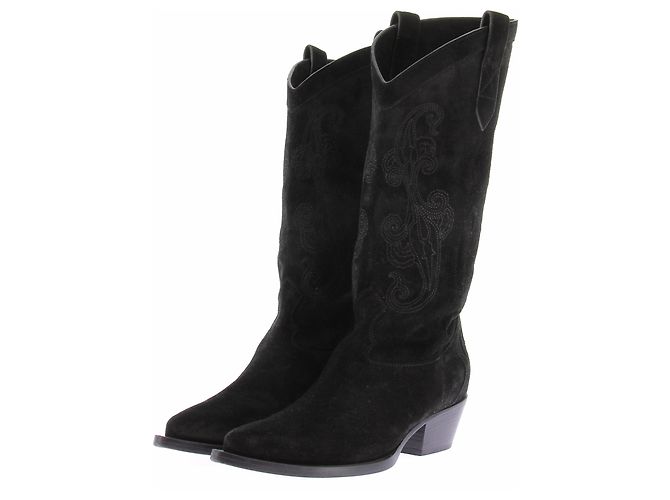 Etro Botas de cowboy pretas em camurça Preto