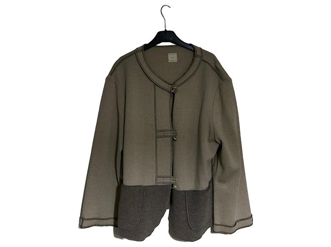 Miller et Bertaux Beige Wolljacke Miller und Bertaux Braun