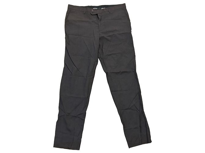 Balmain Wool and Silk Pants Black