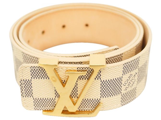 Louis Vuitton Damier Azur Gürtel Weiß