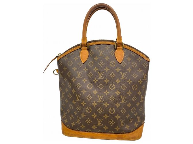 Borsa a mano verticale Lockit Monogram Louis Vuitton Marrone