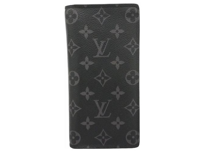 Portafoglio Lungo Brazza Monogram Eclipse Louis Vuitton Nero