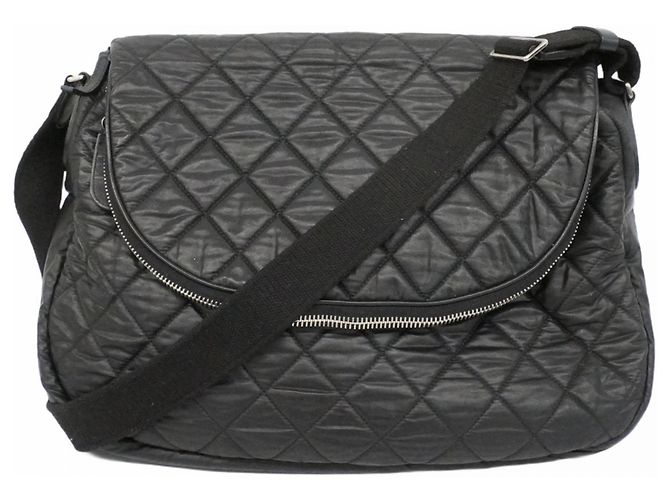 Borsa a Spalla in Nylon Nero Chanel Coco Cocoon