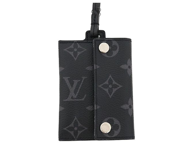Louis Vuitton Portecarte On Strap Card Case Black