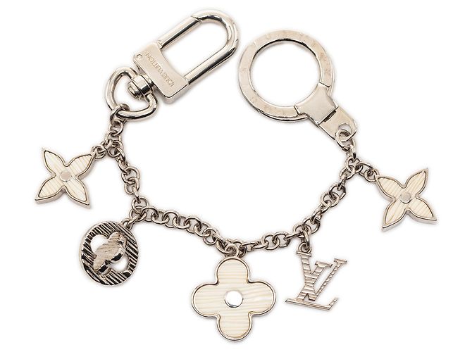 Charm de Bolsa Fleur D Epi de Plata Louis Vuitton