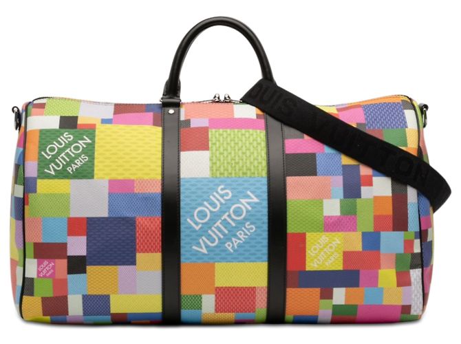 Louis Vuitton Keepall Bandoulière 50 Damier Graphite 3D Multicolore Nero